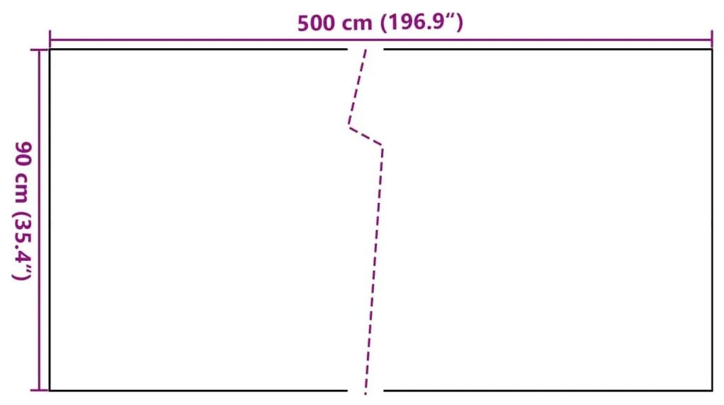 Διαχωριστικό Βεράντας Ανθρακί 500 x 90 εκ. από Συνθετικό Ρατάν - Ανθρακί