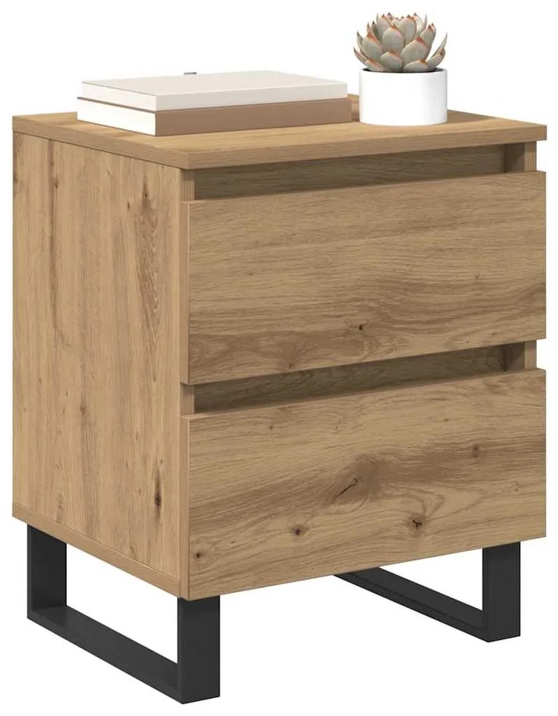 vidaXL Κομοδίνο Artisan Oak 40 x 35 x 50 εκ. Επεξεργασμένο ξύλο