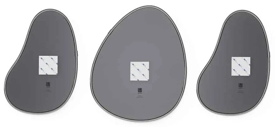 Σετ 3 καθρέπτες Umbra Hubba Pebble titanium (2x20x28)+(1x31x26)