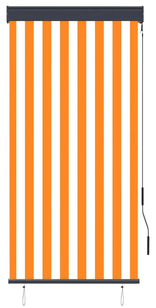 vidaXL Στόρι Σκίασης Ρόλερ Εξωτερικού Χώρου Λευκό/Πορτοκαλί 80x250 εκ.
