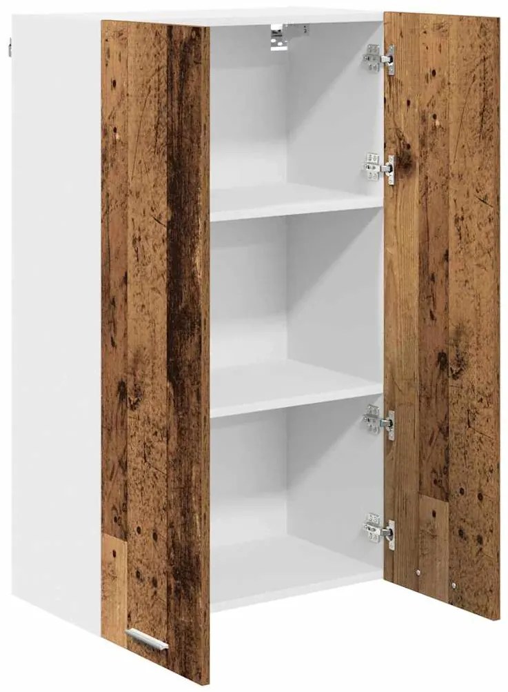 vidaXL Κρεμαστό ντουλάπι με αποθήκευση Παλιό ξύλο 60 x 31 x 100 εκ.