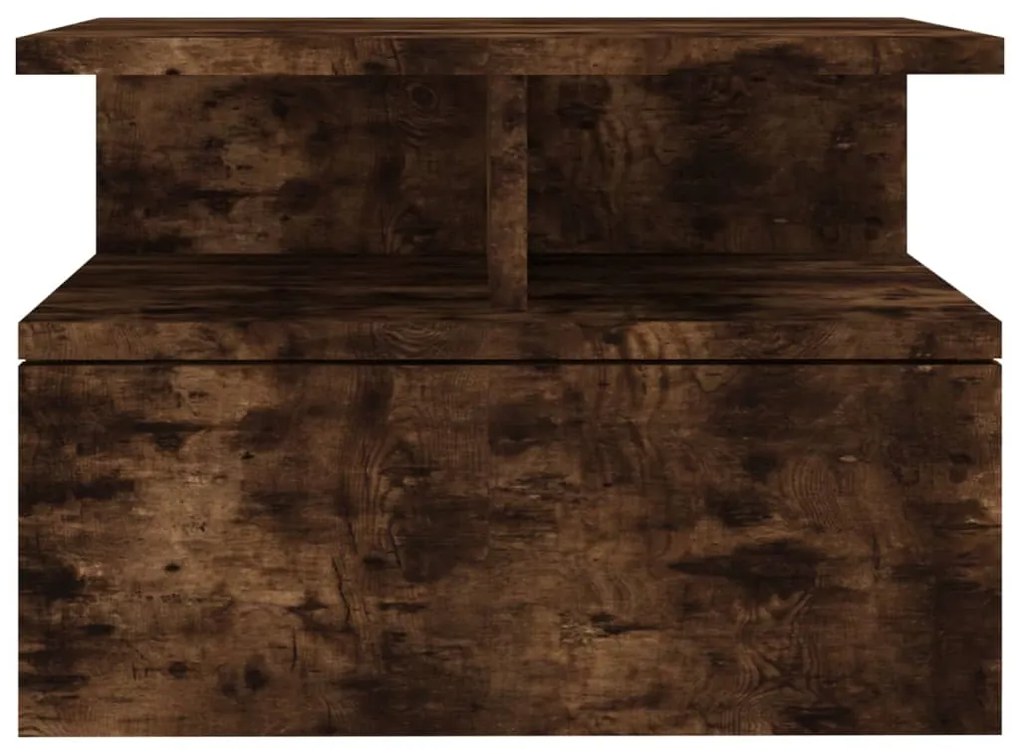 vidaXL Κομοδίνα Κρεμαστά 2 τεμ. Καπνιστή δρυς 40x31x27εκ Επεξεργ. Ξύλο