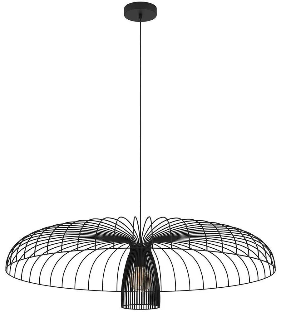 Φωτιστικό Οροφής Champerico 390217 Φ98,5x150cm 1xE27 60W Black Eglo Ατσάλι