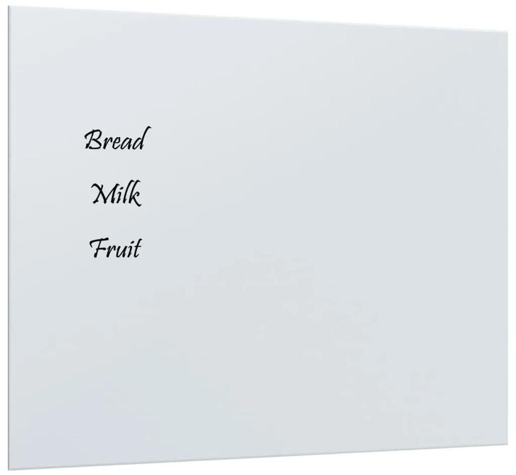 Πίνακας Επιτοίχιος Μαγνητικός Λευκός 50 x 40 εκ. Ψημένο Γυαλί - Λευκό