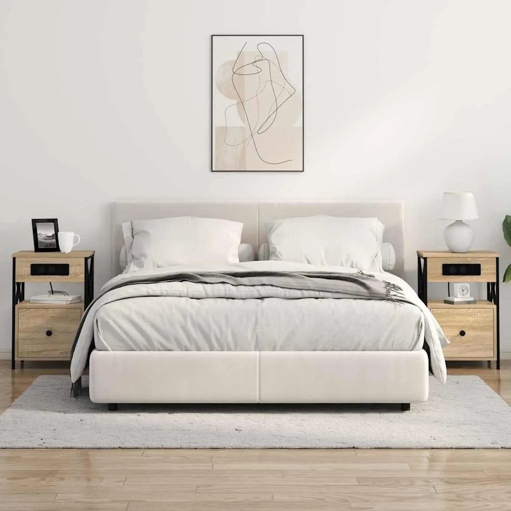 vidaXL Κομοδίνο Sonoma Δρυς 40 x 31 x 60 εκ. Επεξεργασμένο ξύλο