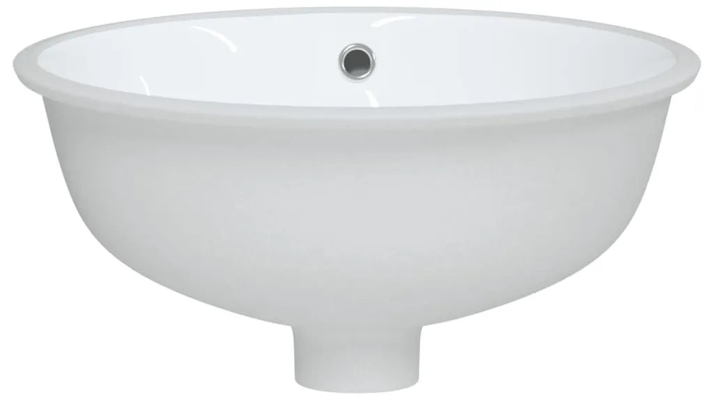 vidaXL Νιπτήρας Μπάνιου Οβάλ Λευκός 38,5 x 33,5 x 19 εκ. Κεραμικός