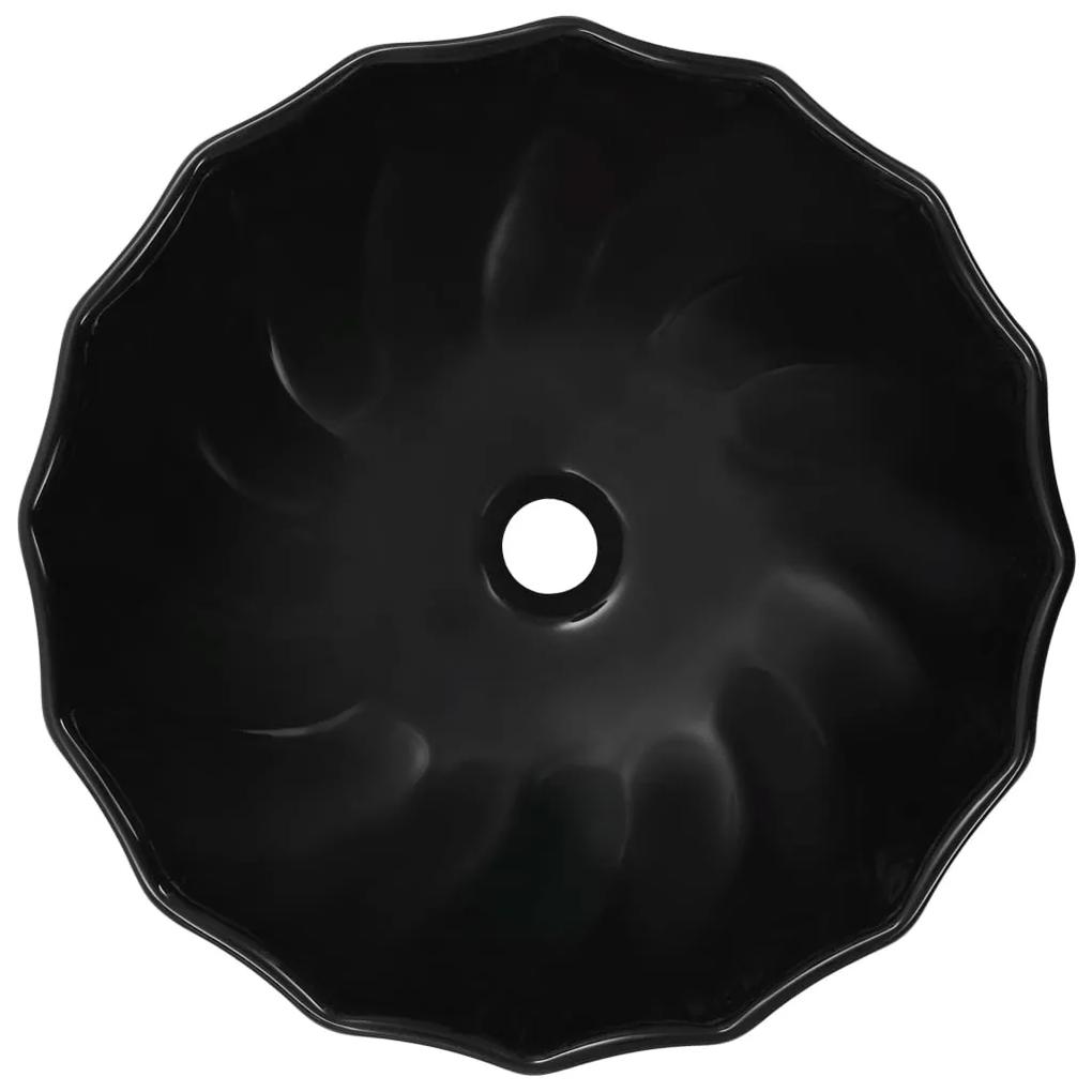 vidaXL Νιπτήρας Μαύρος 46 x 17 εκ. Κεραμικός