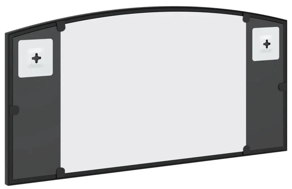 Καθρέφτης Τοίχου Αψίδα Μαύρος 60x30 εκ. από Σίδερο - Μαύρο