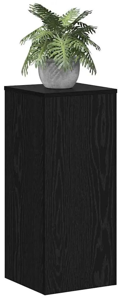 vidaXL Βάση φυτών 2 pcs Μαύρη δρυς 30 x 30 x 70 εκ. Επεξεργασμένο ξύλο