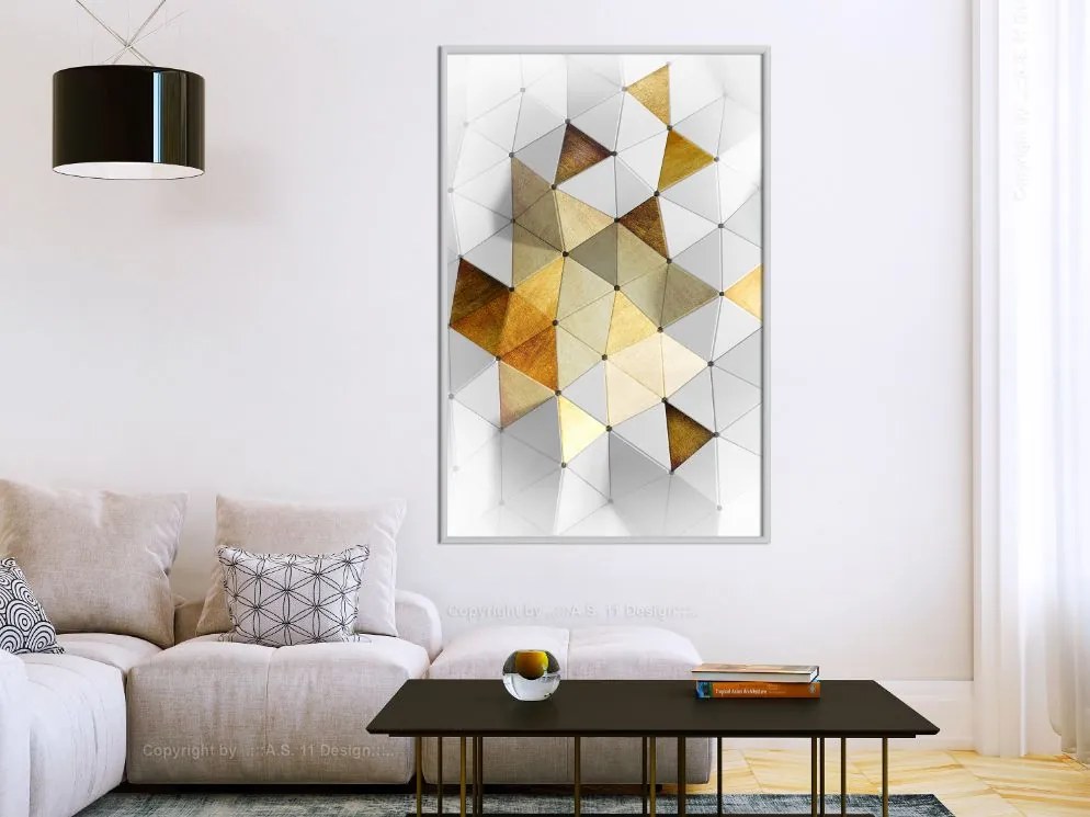 Αφίσα - Gold-Plated Enamel - 40x60 - Χρυσό - Χωρίς πασπαρτού