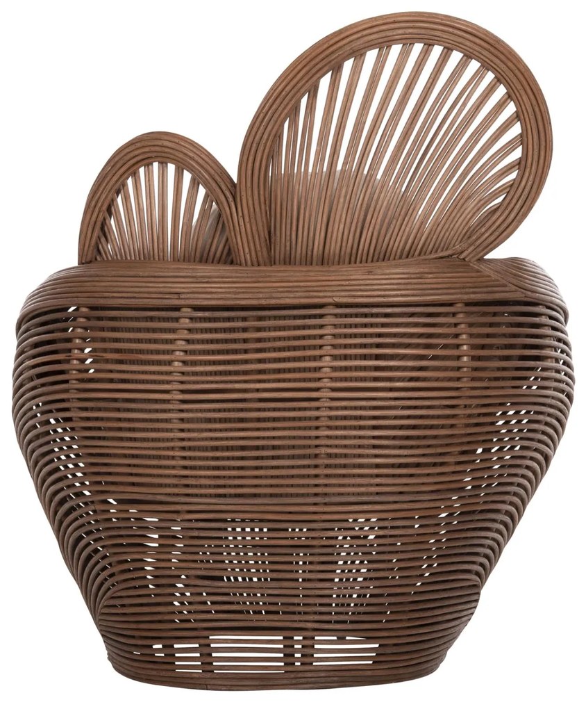 ΠΟΛΥΘΡΟΝΑ CIRCE  RATTAN ΚΑΦΕ-ΜΑΞΙΛΑΡΙΑ ΕΚΡΟΥ 100x74x112,5Υεκ.