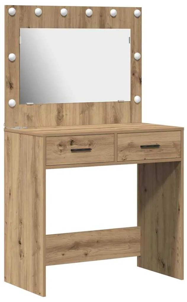 vidaXL Κομοδίνο artisan δρυς 78.5 x 41 x 135 εκ Επεξεργασμένο ξύλο