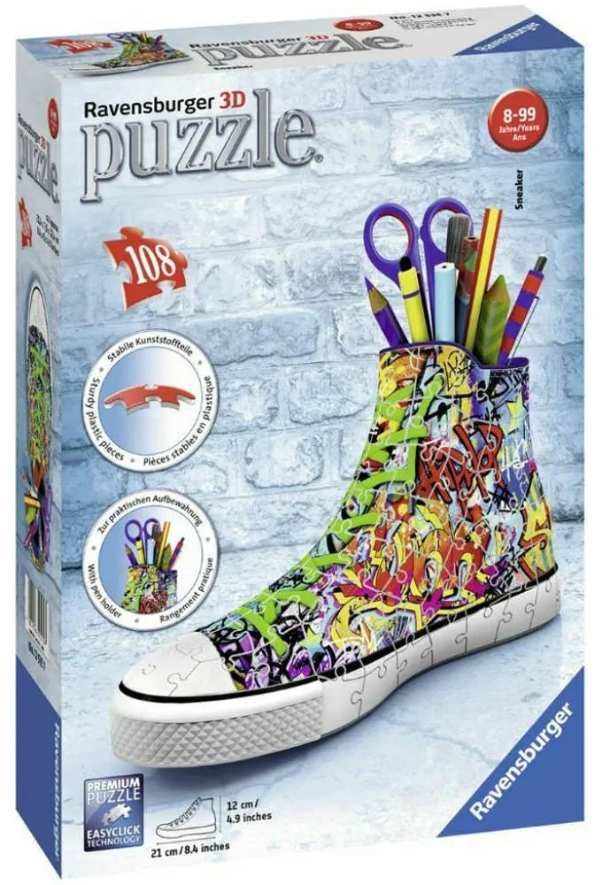 Παζλ 3D 12535 Sneaker Graffiti Pen Holder 108 Τμχ. Multi Ravensburger