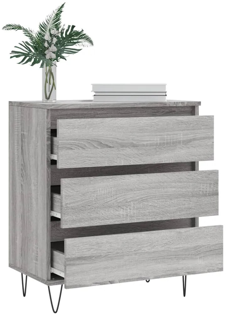 vidaXL Ντουλάπι Γκρι Sonoma 60x35x70 εκ. από Επεξεργασμένο Ξύλο