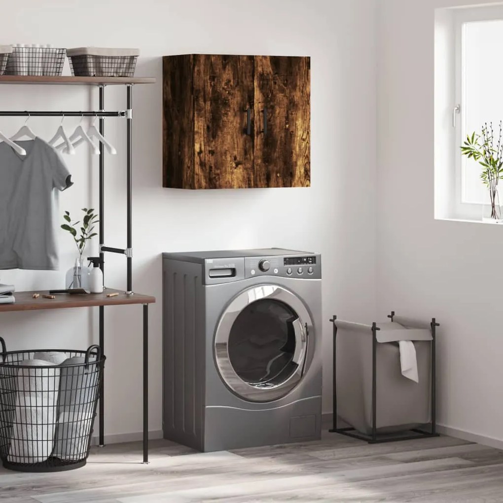 Ντουλάπι Τοίχου Καπνιστή Δρυς 60x31x60 εκ. Επεξεργασμένο Ξύλο