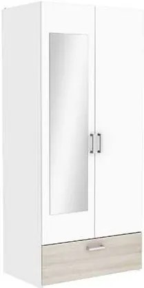 Ντουλάπα Coben δίφυλλη-Δρυς - Λευκό