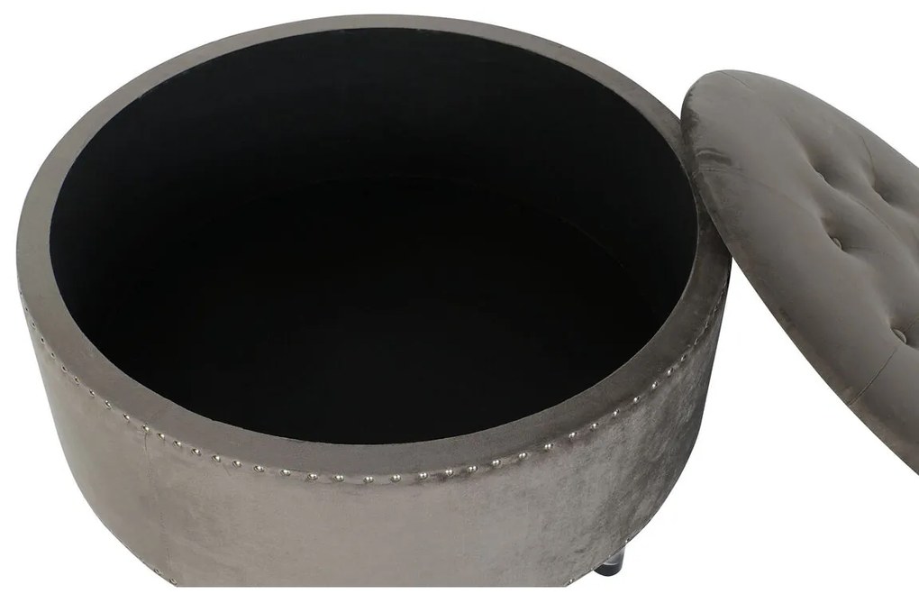 Σκαμπό DKD Home Decor Γκρι Ασημί Ξύλο MDF 80 x 80 x 43 cm
