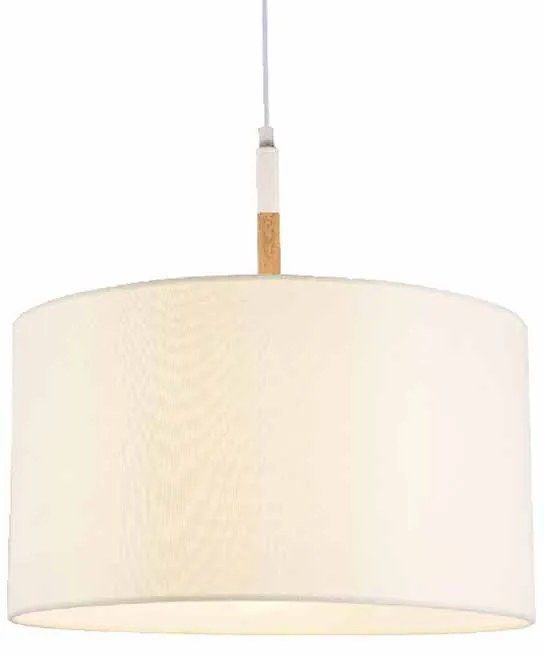 Φωτιστικό Οροφής Μονόφωτο Aca Yasmine OD650840PWH White/Wood