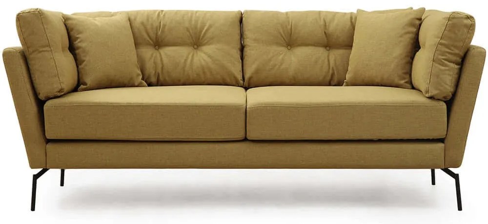 Καναπές Τριθέσιος Mapa 560ARE1354 214x90x84cm Greenish Yellow