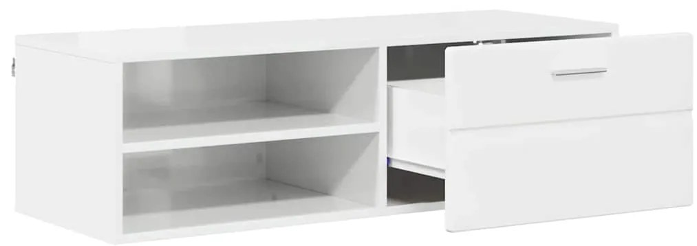 vidaXL Ντουλάπι TV με συρτάρι Γκρι σκυροδέματος 100.5 x 39 x 30 εκ