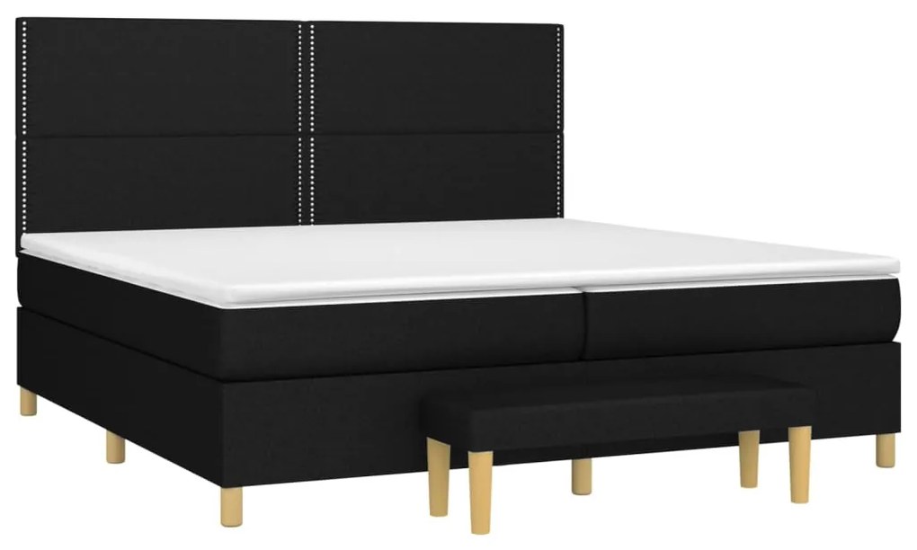 ΚΡΕΒΑΤΙ BOXSPRING ΜΕ ΣΤΡΩΜΑ ΜΑΥΡΟ 200X200 ΕΚ. ΥΦΑΣΜΑΤΙΝΟ 3137103