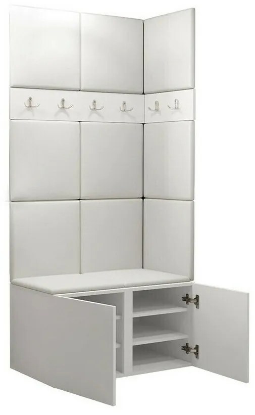 Σετ διαδρόμου Hartford 264, 186x84x46cm, 27 kg, Γραφίτης, Ταπισερί, Πλαστικοποιημένη μοριοσανίδα, Τοίχου, Εντοιχισμένη | Epipla1.gr