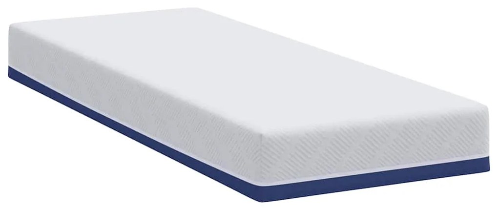 vidaXL Στρώμα Λευκό και Μπλε 80 x 200 cm Αφρός Εμποτισμένος με Gel