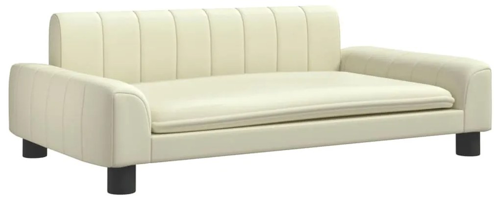 vidaXL Καναπές Παιδικός Κρεμ 90 x 53 x 30 εκ. από Συνθετικό Δέρμα