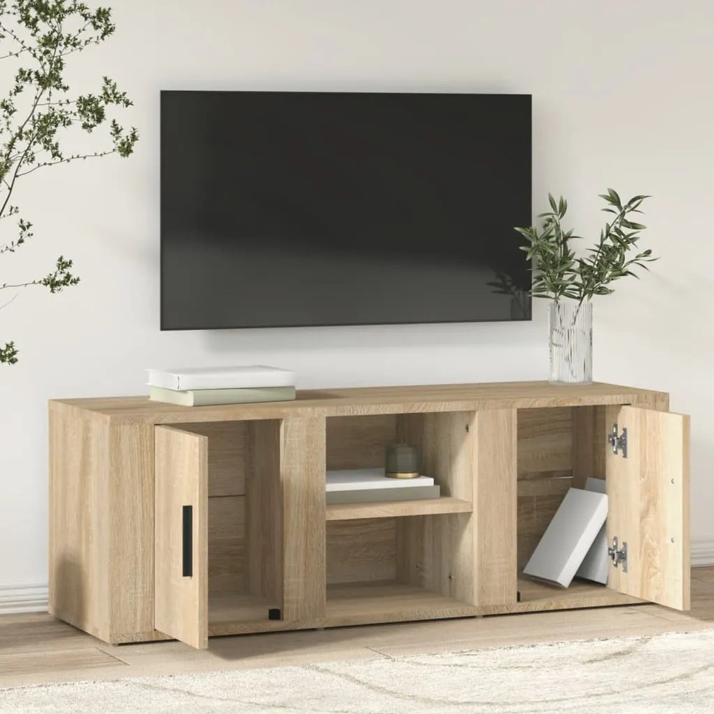 vidaXL Έπιπλο Τηλεόρασης Sonoma Δρυς 100x31,5x35 εκ. Επεξ. Ξύλο