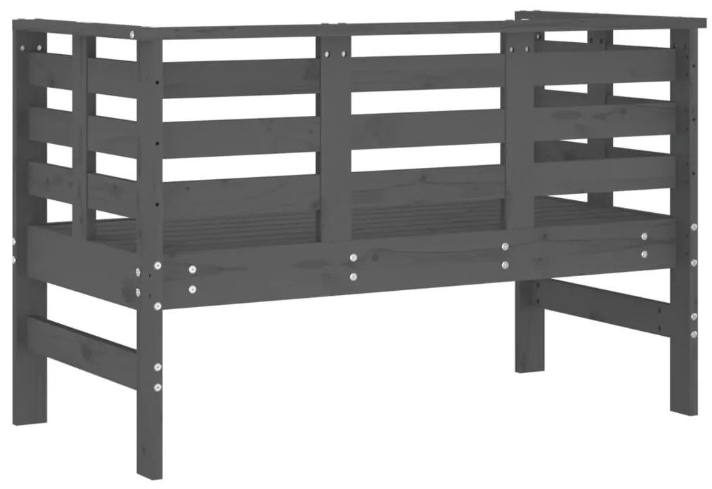 vidaXL Παγκάκι Κήπου Γκρι 111,5 x 53 x 71 εκ. από Μασίφ Ξύλο Πεύκου