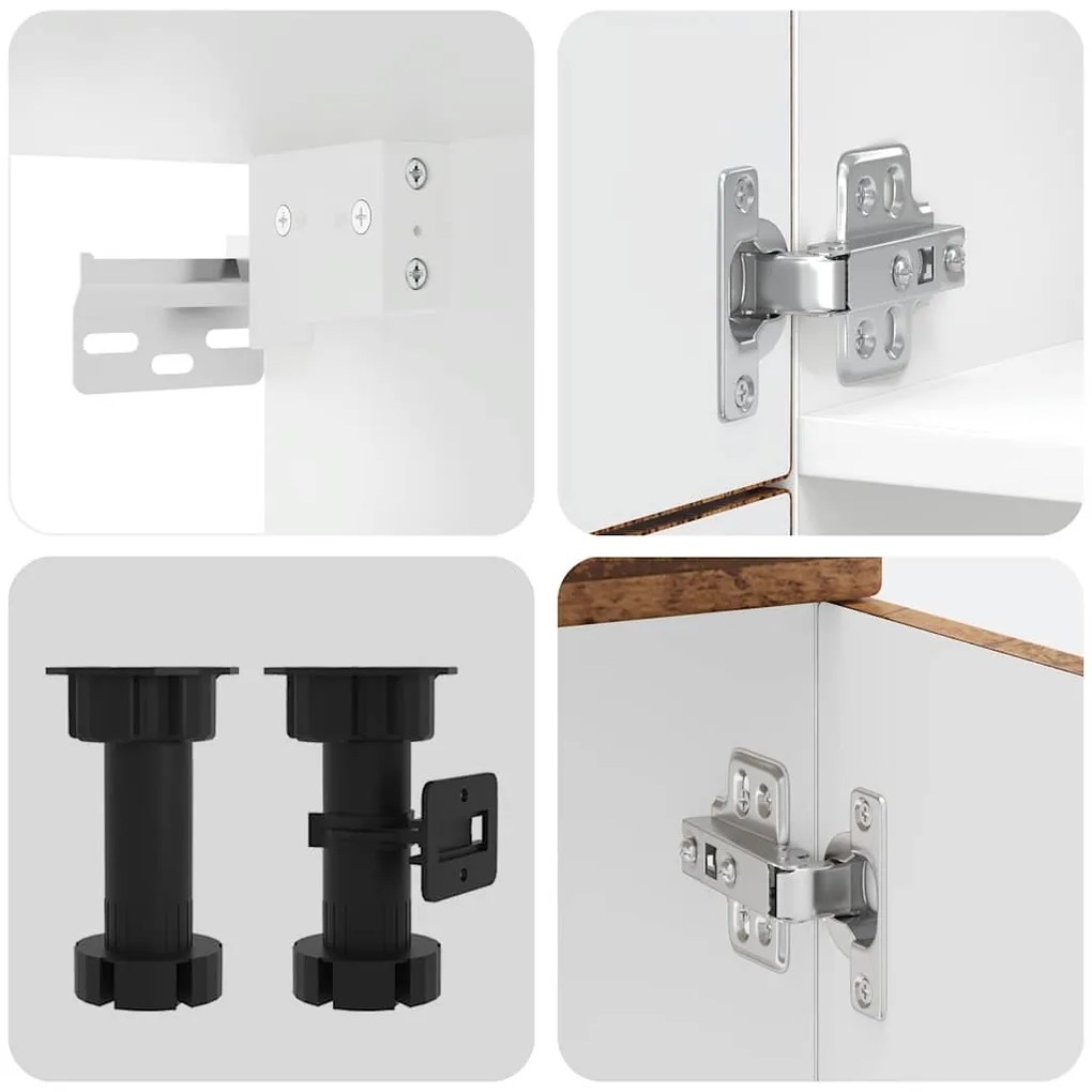 vidaXL Σετ Ντουλάπια Κουζίνας 7 Τεμαχίων Lucca Επεξεργασμένο Ξύλο