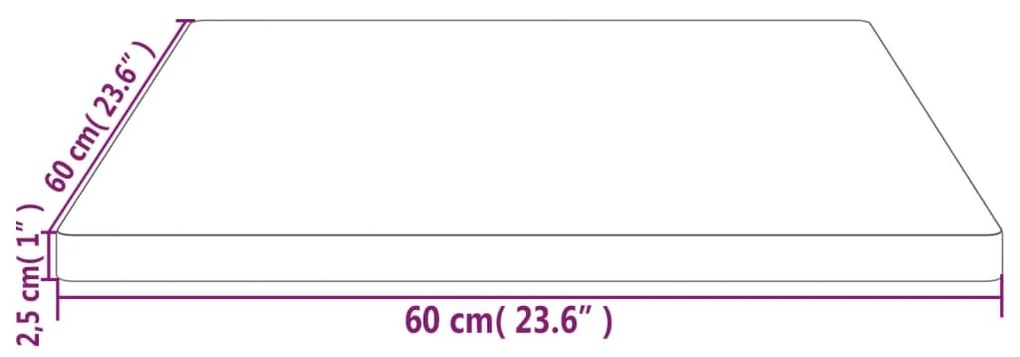 ΕΠΙΦΑΝΕΙΑ ΤΡΑΠΕΖΙΟΥ ΤΕΤΡΑΓΩΝΗ 60X60X2,5 ΕΚ. ΜΑΣΙΦ ΞΥΛΟ ΠΕΥΚΟΥ 824380