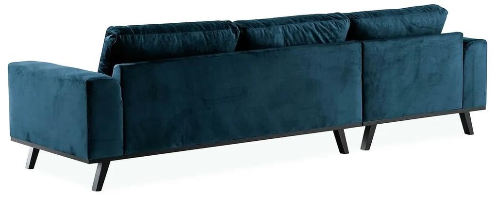 Γωνιακός Καναπές Seattle K100, Μπλε, 280x153x85cm, Πόδια: Ξύλο, Ξύλο: Πεύκο | Epipla1.gr