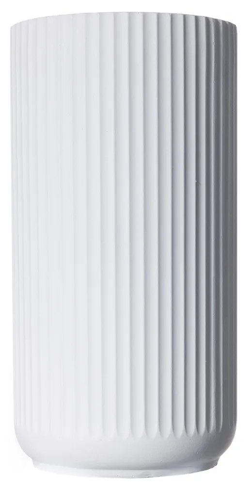 Supergreens Γλάστρα Πήλινη Κύλινδρος Stripe Λευκή S 26x26x50 εκ.