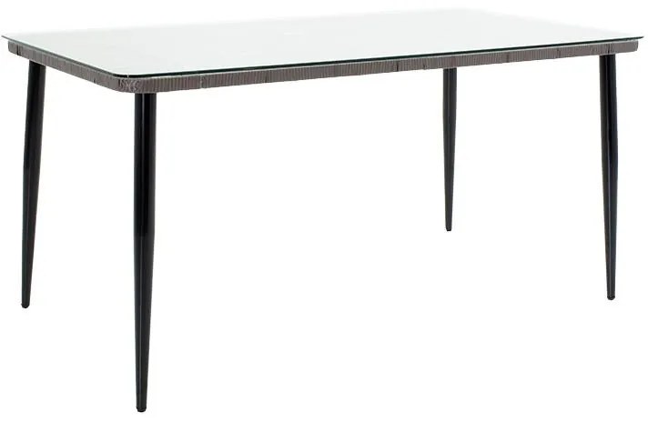 Τραπεζαρία Naoki σετ 5τεμ pe γκρι-μέταλλο μαύρο 160x90x78 εκ.