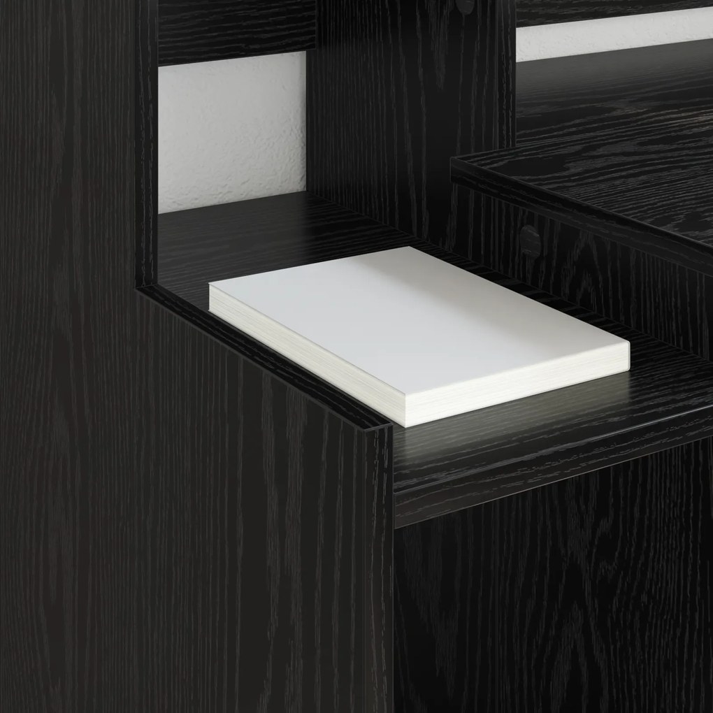 vidaXL Γραφείο Μαύρη δρυς 97 x 45 x 90 εκ. Επεξεργασμένο ξύλο