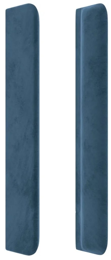 vidaXL Κεφαλάρι με Πτερύγια Σκούρο Μπλε 183x16x118/128 εκ. Βελούδινο