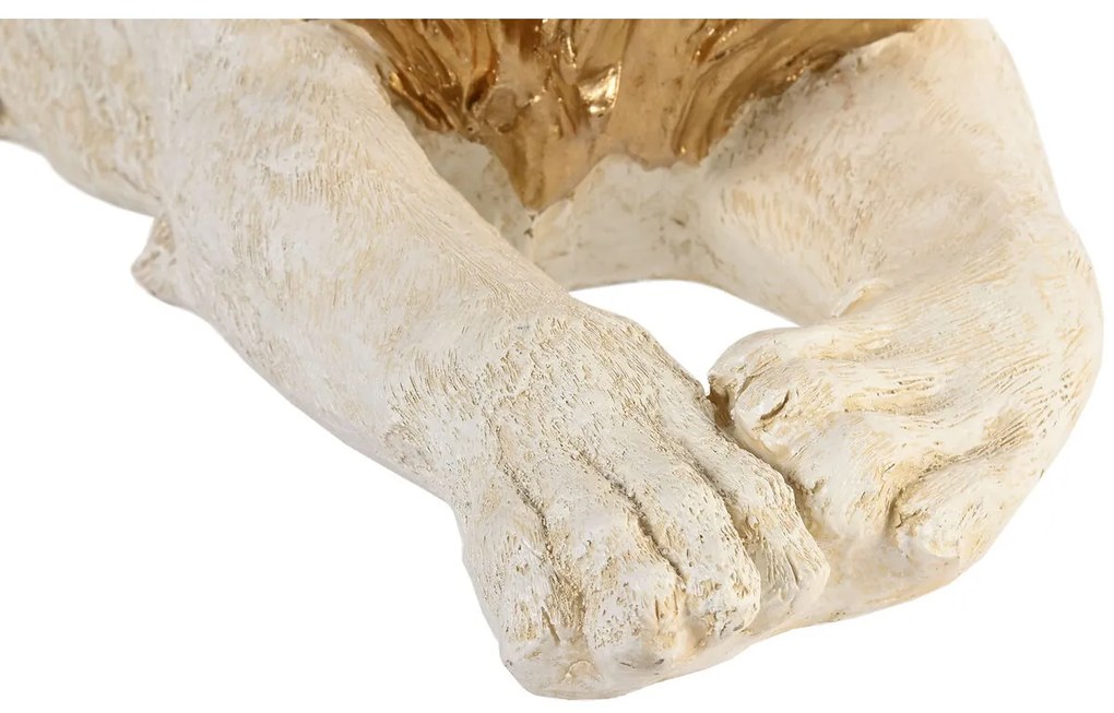 Διακοσμητική Φιγούρα Home ESPRIT Λευκό Χρυσό Λέων 80 x 36 x 39 cm