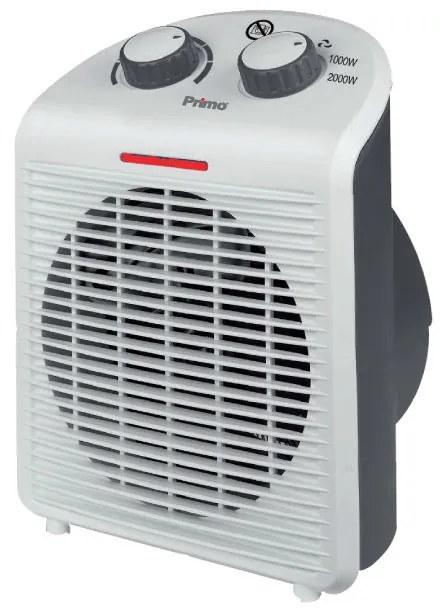 Primo PRFH-81093 IP21 Αερόθερμο Δαπέδου 2000W Λευκό/Γκρι