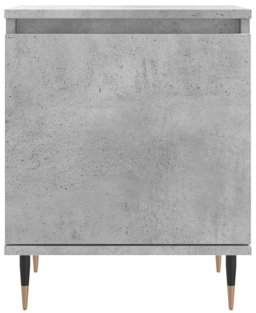 vidaXL Κομοδίνα 2 τεμ. Γκρι Σκυρ. 40x30x50 εκ. από Επεξεργασμένο Ξύλο