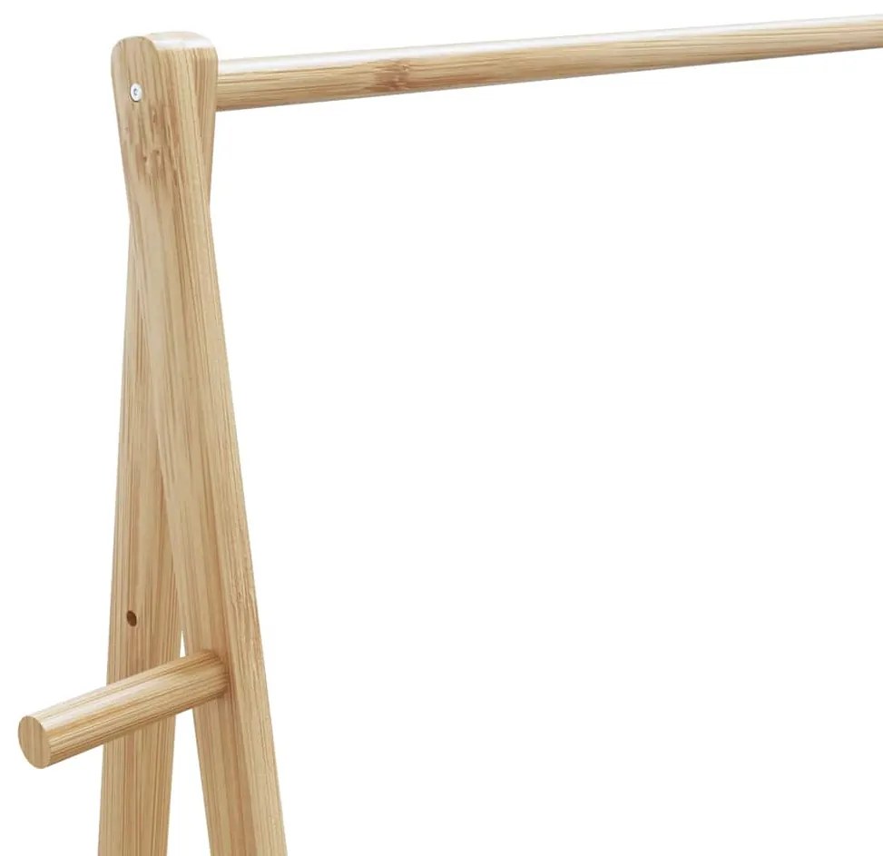 vidaXL Ράφι ρούχων με ράφια και ρόδες 96x45,5x155,5 cm Μπαμπού