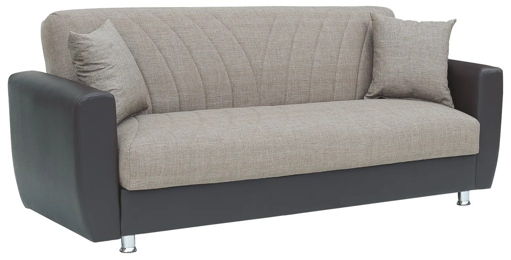 Καναπές Κρεβάτι Τριθέσιος ArteLibre JUAN Καφέ/Μπεζ 210x84x86cm