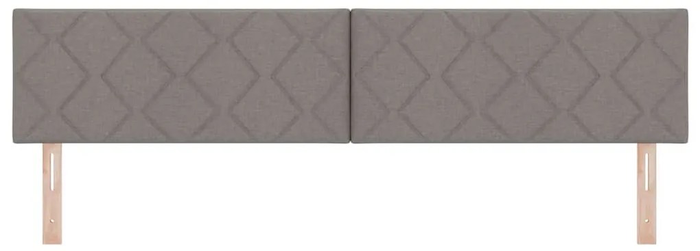 vidaXL Κεφαλάρι με φώτα λωρίδας LED με κεφαλάρι Taupe 200 cm ύφασμα