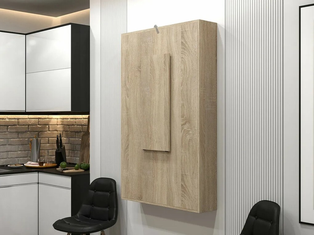 Τραπέζι Hartford 428, Sonoma οξιά, 73x80x130cm, 39 kg, Πλαστικοποιημένη μοριοσανίδα | Epipla1.gr