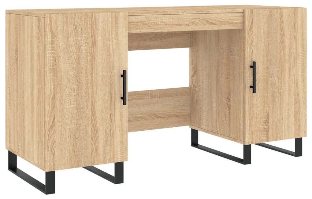 vidaXL Γραφείο Sonoma Δρυς 140 x 50 x 75 εκ. από Επεξεργασμένο Ξύλο