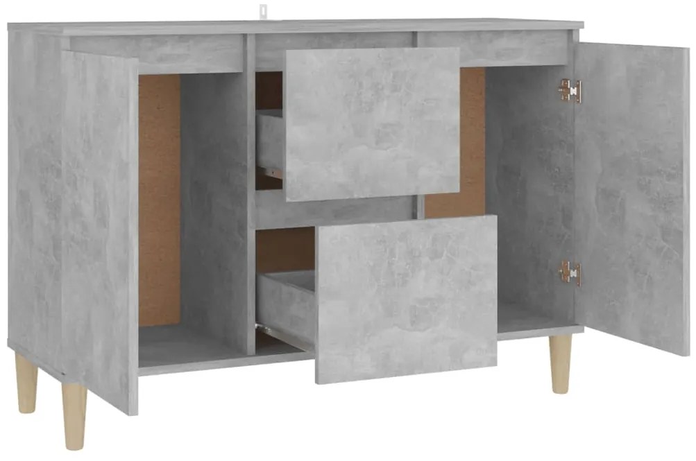 vidaXL Μπουφές Γκρι Σκυροδέματος 101x35x70 εκ. από Επεξεργασμένο Ξύλο