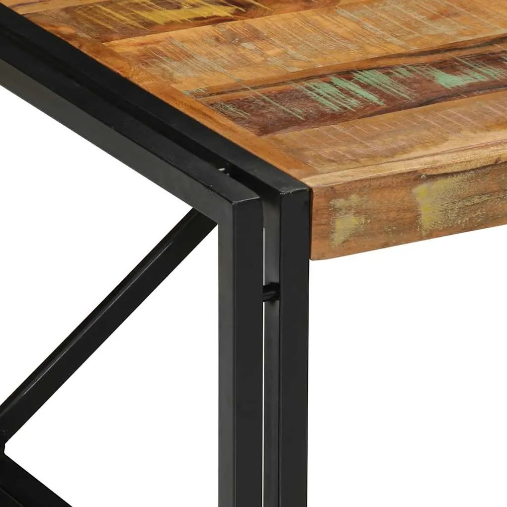 vidaXL Τραπεζάκι σαλονιού πολύχρωμο 80x80x35cm Ξύλο μασίφ ανακυκλωμένο