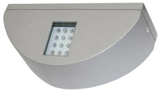 Απλίκα Φωτιστικό Τοίχου LED 1,6W Ημικύκλιο Διπλής Κατεύθυνσης ΙΡ54 Μπλε Φως 22x9 Lumen-9-7015664-Γκρι 9-7015664