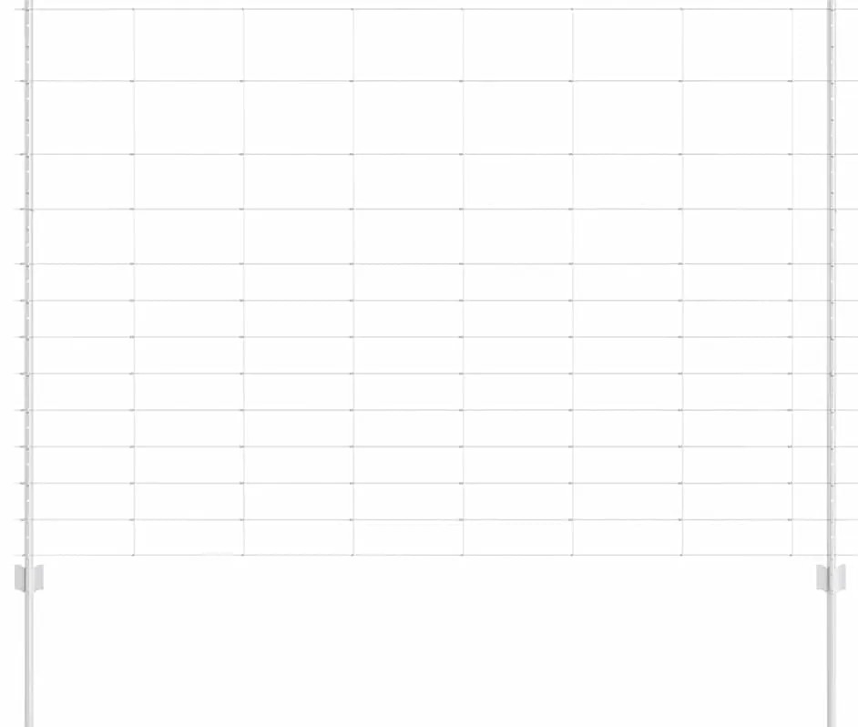 vidaXL Φράχτης με Στήλες. Ασημί 1.5 x 25 m Ατσάλι