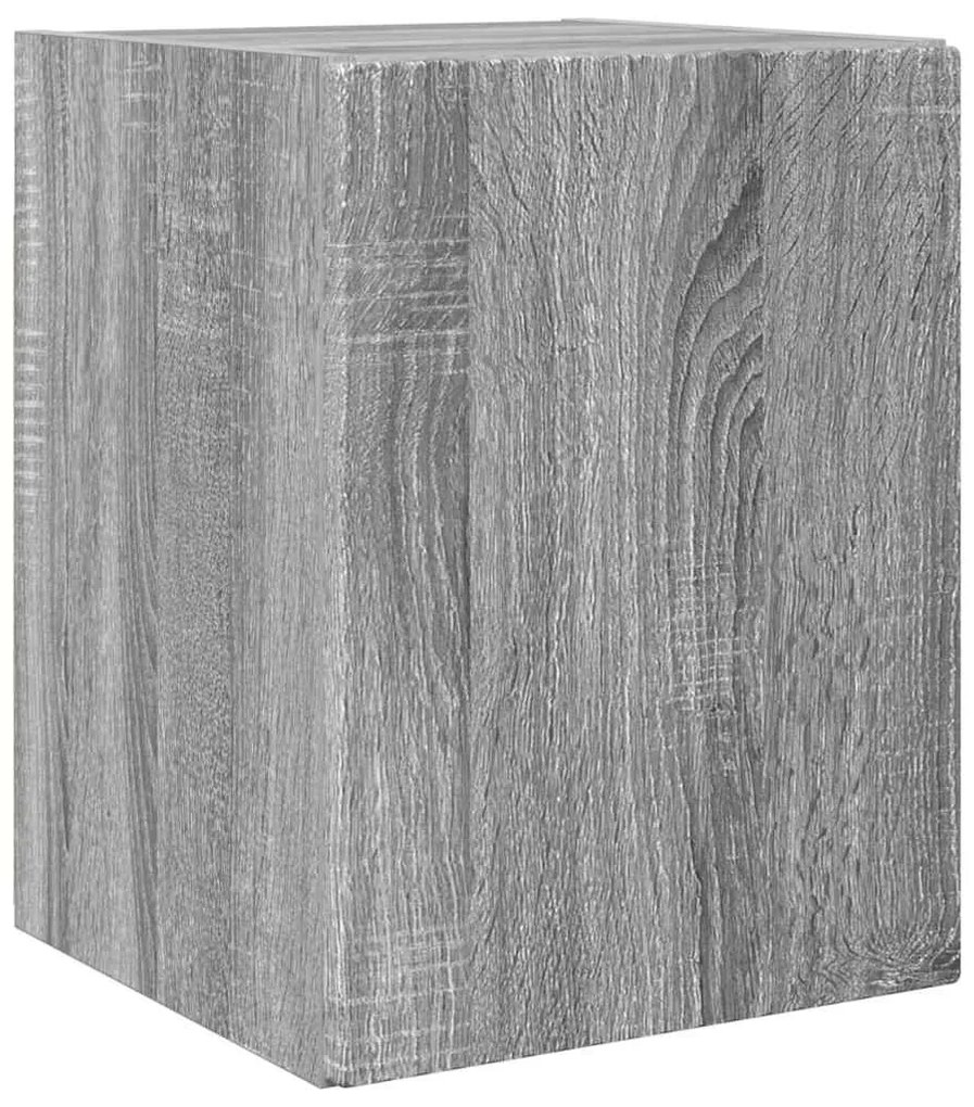 vidaXL Ντουλάπι Τηλεόρασης Τοίχου Γκρίζο Σονομα 30 x 31 x 40 εκ.